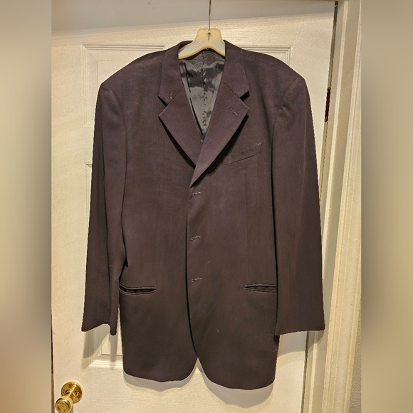 Black Armani Suite coat wool size 44 Tall Model 2B34BE - Picture 2 of 3